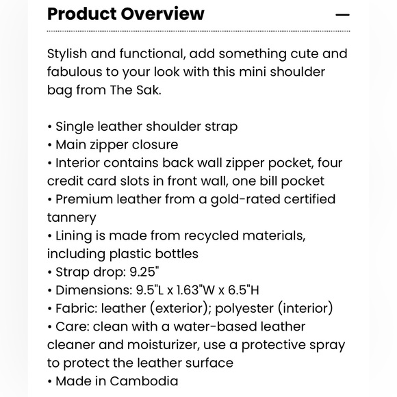 The Sak butter yellow  Shoulder Bag. NWOT - Picture 8 of 8